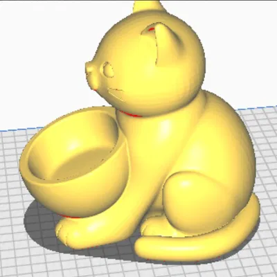 Bát Đôi Hình Mèo Dễ Thương – Mẫu In 3D Đựng Thức Ăn/Nước Uống