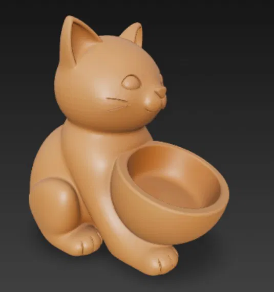 Bát Đôi Hình Mèo Dễ Thương – Mẫu In 3D Đựng Thức Ăn/Nước Uống - Image 4