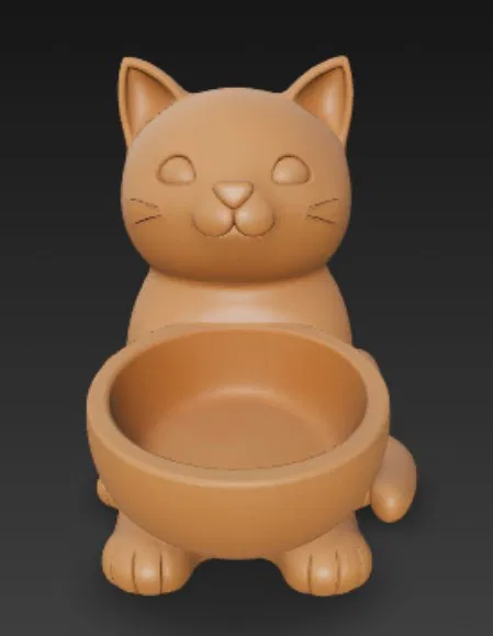 Bát Đôi Hình Mèo Dễ Thương – Mẫu In 3D Đựng Thức Ăn/Nước Uống - Image 6