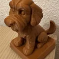 Mô hình tượng chó Labradoodle in 3D trang trí bàn làm việc - Thumbnail 1