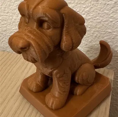 Mô hình tượng chó Labradoodle in 3D trang trí bàn làm việc