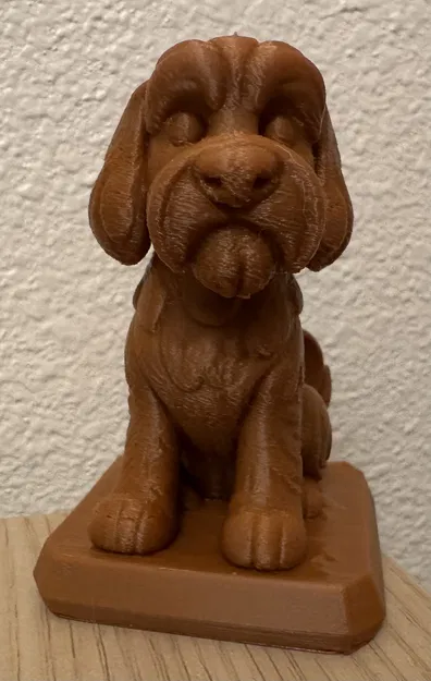Mô hình tượng chó Labradoodle in 3D trang trí bàn làm việc - Image 2