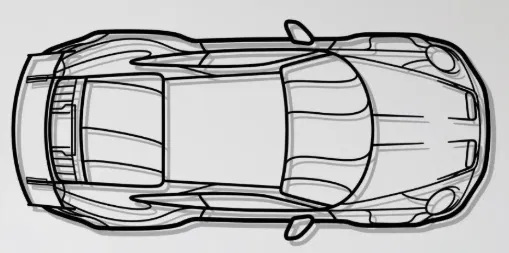 Mô hình treo tường Porsche 911 GT3 - Silhouette xe thể thao đẳng cấp - Image 1