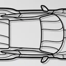 Mô hình treo tường Porsche 911 GT3 - Silhouette xe thể thao đẳng cấp