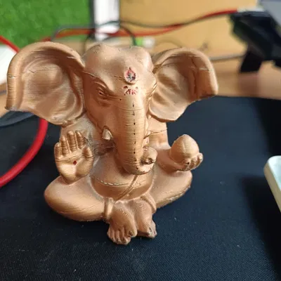 Tượng thần Ganesha in 3D - Mô hình trang trí phong thủy tinh xảo