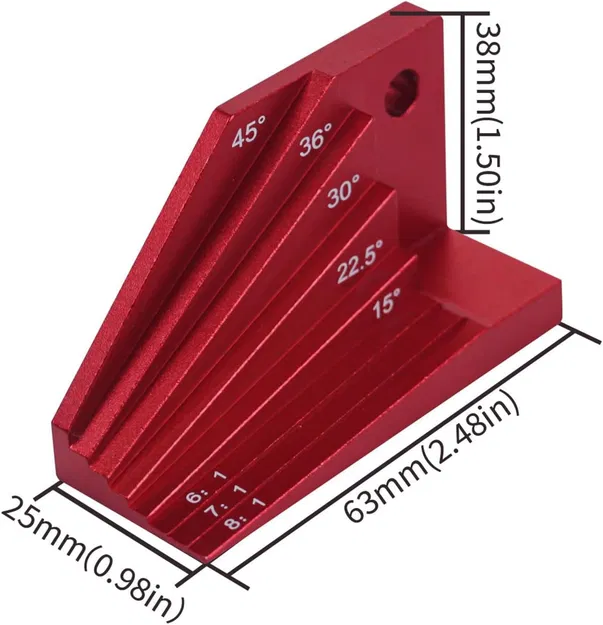Thước đo góc / Ê-ke chỉnh góc / Khối đo góc – 25 × 63 × 38 mm - Image 5