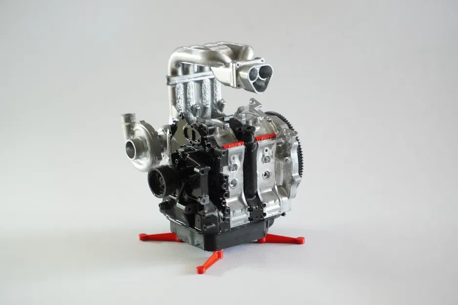 Mô hình động cơ Mazda RX-7 13B REW 1/8 in 3D hoạt động thực tế - Image 2