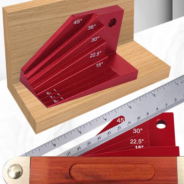 Thước đo góc / Ê-ke chỉnh góc / Khối đo góc – 25 × 63 × 38 mm - Image 6