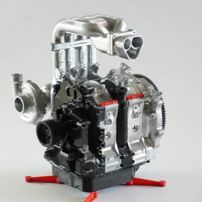 Mô hình động cơ Mazda RX-7 13B REW 1/8 in 3D hoạt động thực tế