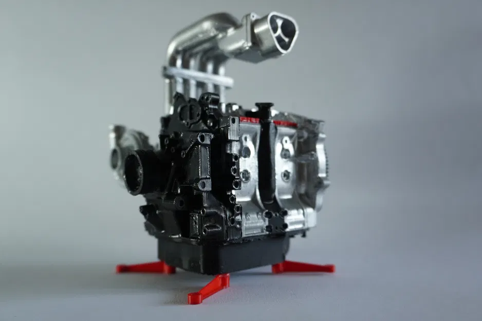 Mô hình động cơ Mazda RX-7 13B REW 1/8 in 3D hoạt động thực tế - Image 4