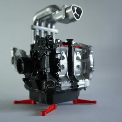 Mô hình động cơ Mazda RX-7 13B REW 1/8 in 3D hoạt động thực tế