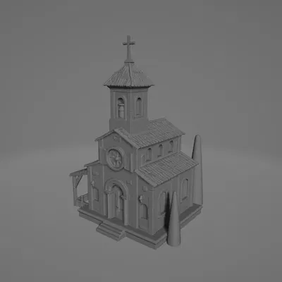 Mô hình kiến trúc Nhà thờ Cổ 3D đẹp và tinh xảo