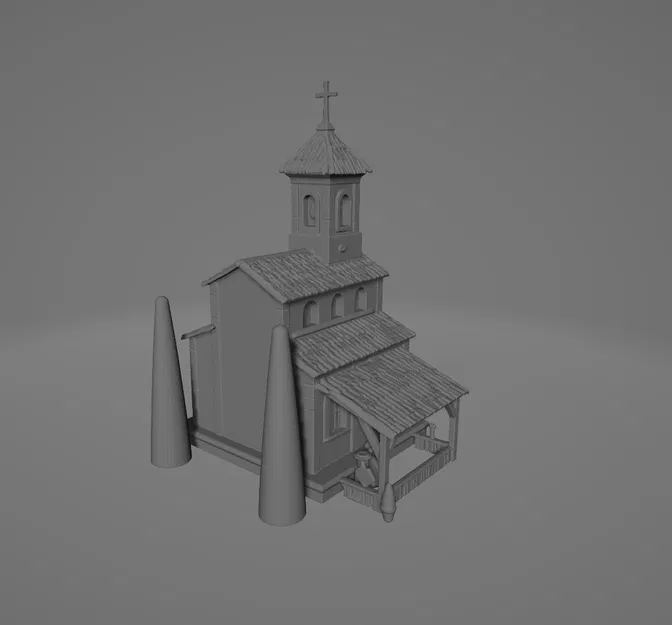 Mô hình kiến trúc Nhà thờ Cổ 3D đẹp và tinh xảo - Image 4