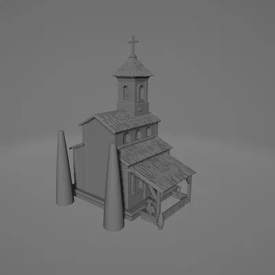 Mô hình kiến trúc Nhà thờ Cổ 3D đẹp và tinh xảo