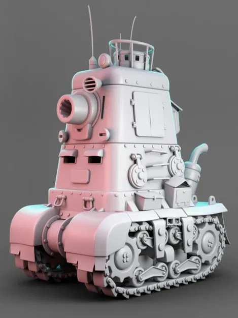 Mô hình xe tăng Metal Slug Rebel Army chi tiết cho in 3D - Image 1