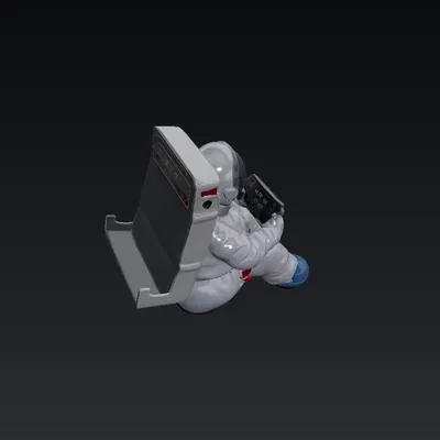 Giá đỡ điện thoại phi hành gia 3D - Mẫu trang trí bàn làm việc độc đáo