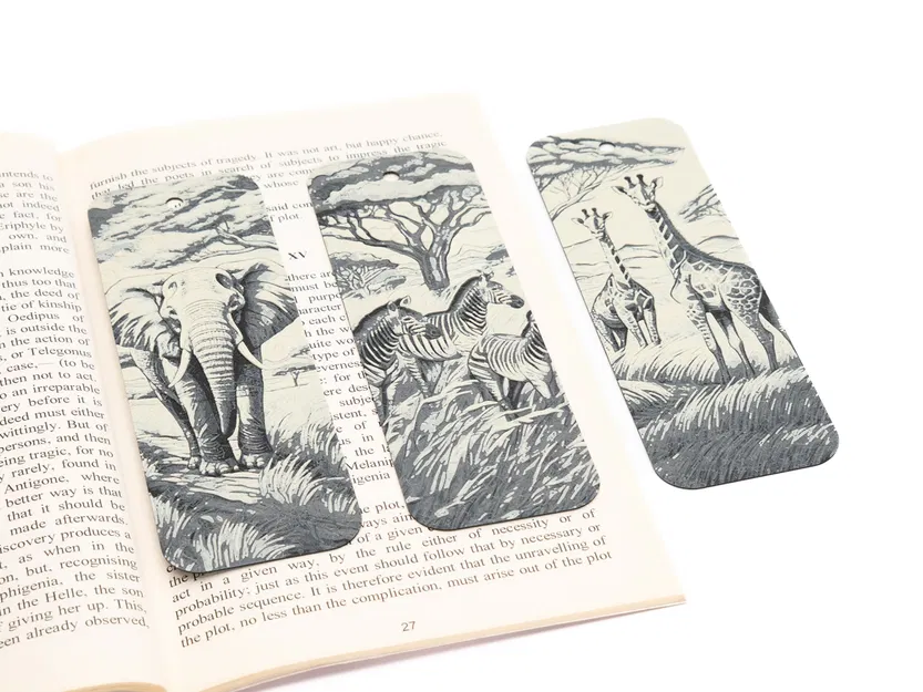 Bộ kẹp sách hình động vật hoang dã Savanna - Image 1