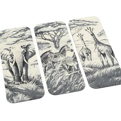 Bộ kẹp sách hình động vật hoang dã Savanna