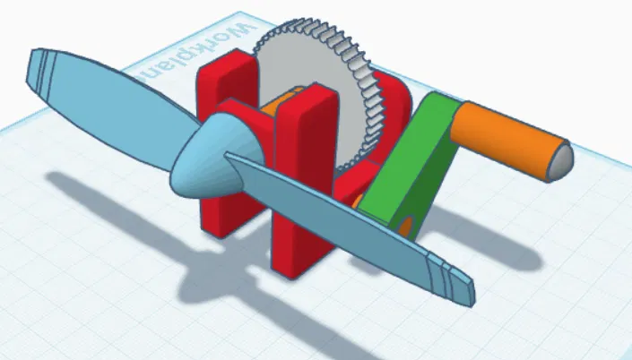 Mô hình quạt để bàn quay tay cơ học 3D - Dự án DIY thú vị - Image 1