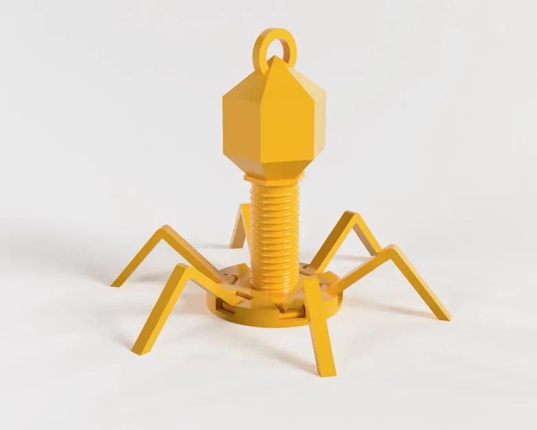 Mô hình đồ chơi để bàn/móc khóa Bacteriophage có khớp nối - Image 2