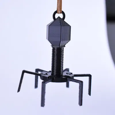 Mô hình đồ chơi để bàn/móc khóa Bacteriophage có khớp nối