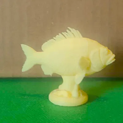 Mô hình trang trí hình cá phong cách khắc gỗ (Fish Trophy) 3D