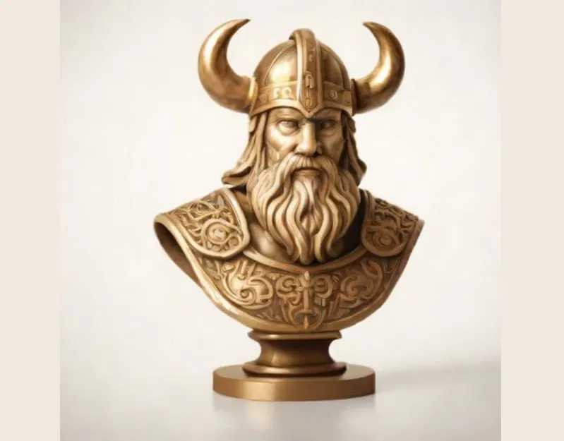 Mô hình tượng chiến binh Viking 12cm - Tượng trang trí 3D đẹp mắt - Image 1