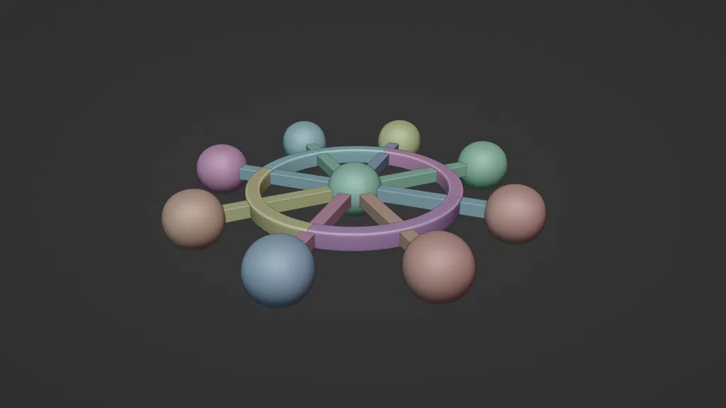 Mô hình 3D Bánh xe Mahoraga (Mahoraga Wheel) - Jujutsu Kaisen - Image 3