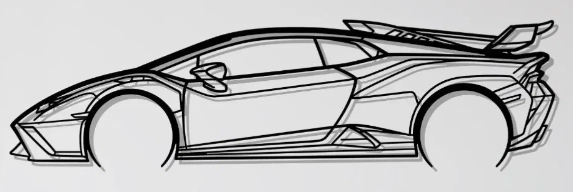 Mô hình tranh treo tường siêu xe Lamborghini Huracan STO - Image 1