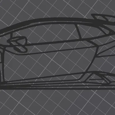 Mô hình tranh treo tường siêu xe Lamborghini Huracan STO