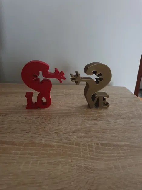 Mô hình trái tim đôi Love Two Hearts - Quà tặng Valentine 3D - Image 2