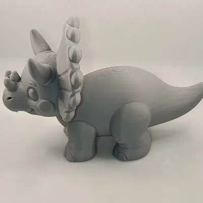 TriceraChou – Chú khủng long siêu đáng yêu để in 3D