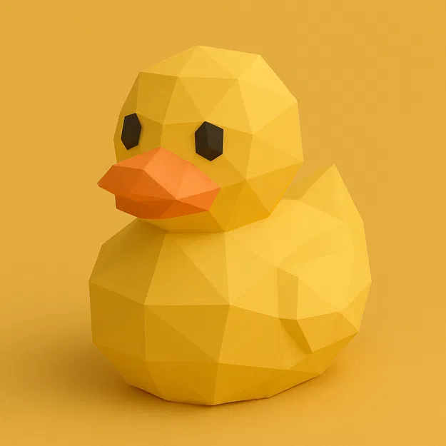 Mô hình chú vịt Low Poly dễ thương - File in 3D trang trí đẹp mắt - Image 1