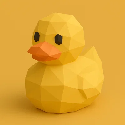 Mô hình chú vịt Low Poly dễ thương - File in 3D trang trí đẹp mắt