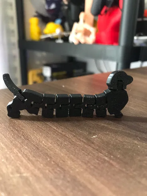 Mô hình chú chó xúc xích khớp nối (Articulated Sausage Dog) - Image 2