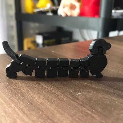 Mô hình chú chó xúc xích khớp nối (Articulated Sausage Dog)