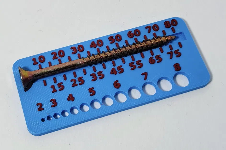 Thước đo và phân loại ốc vít gỗ hệ mét (Wood Screws Measure & Sort) - Image 1