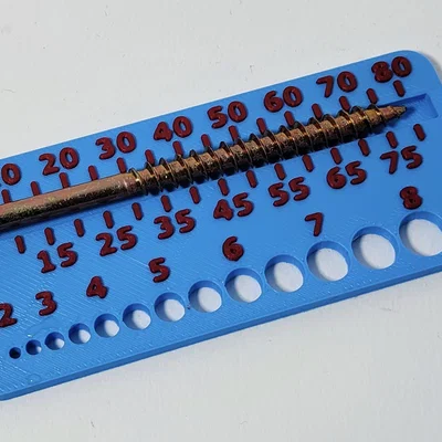 Thước đo và phân loại ốc vít gỗ hệ mét (Wood Screws Measure & Sort)