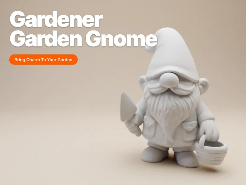 Chú Lùn Làm Vườn – Tượng Trang Trí Đáng Yêu Với Xẻng Và Giỏ - Image 1