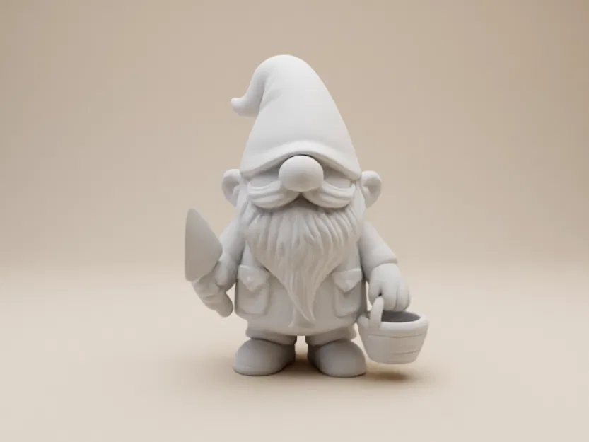 Chú Lùn Làm Vườn – Tượng Trang Trí Đáng Yêu Với Xẻng Và Giỏ - Image 2