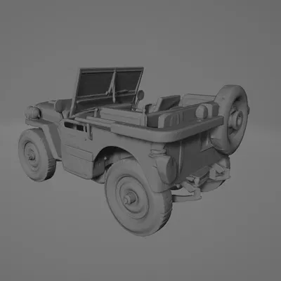 Mô hình xe Jeep 1965 cổ điển - File in 3D cực chi tiết