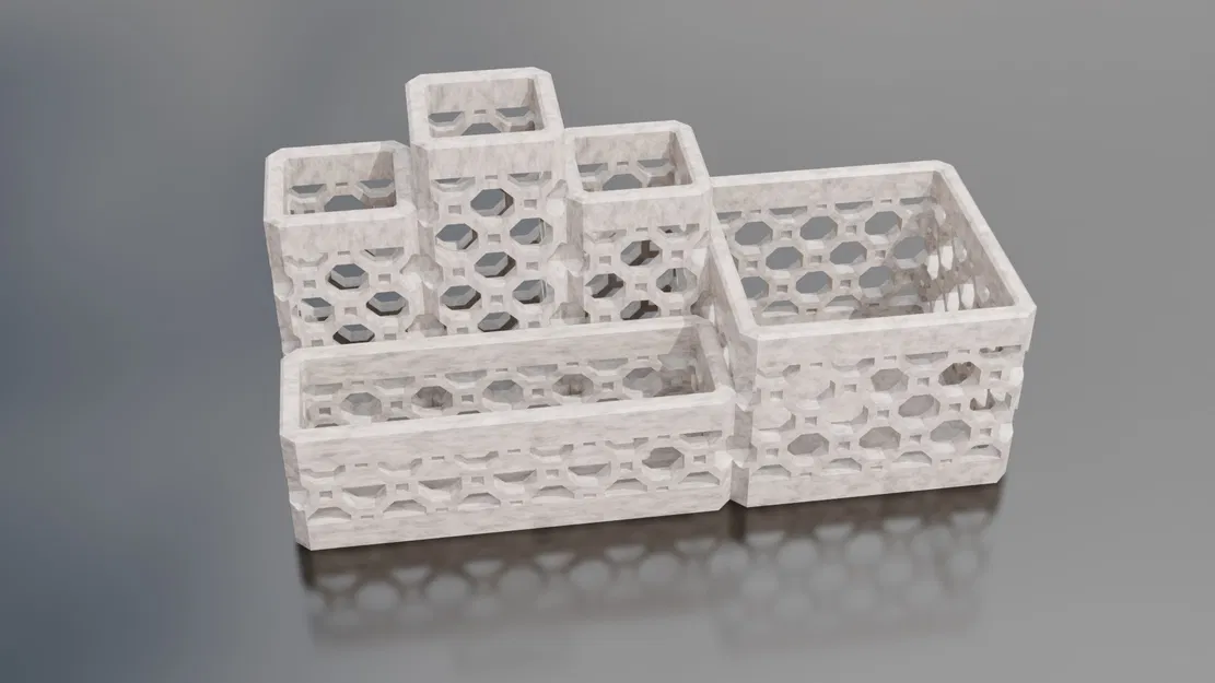 Bộ khay đựng đồ để bàn dạng mô-đun và tùy chỉnh kích thước - Image 5