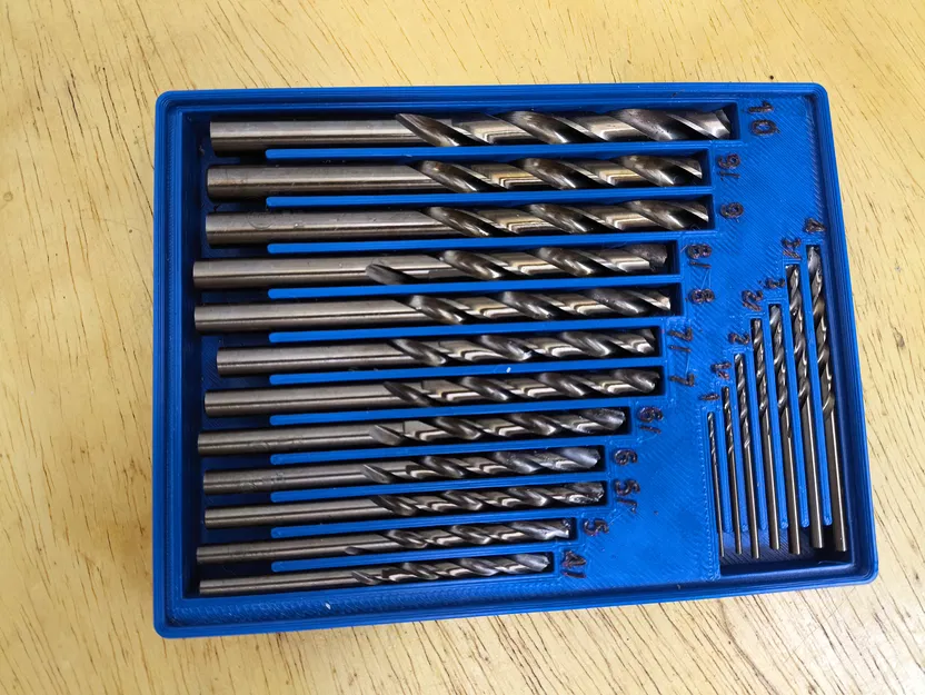 Khay 3D Gridfinity Đựng Bộ 19 Mũi Khoan Hệ Mét 1mm-10mm - Image 3