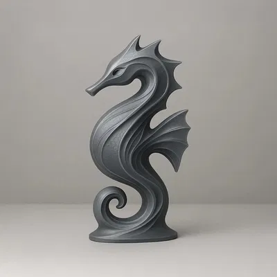 Tượng Cá Ngựa Nghệ Thuật (Seahorse Statue) In 3D Độc Đáo