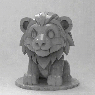 Mô hình lắp ráp Sư Tử 3D - Bộ puzzle 18 mảnh đầy sáng tạo