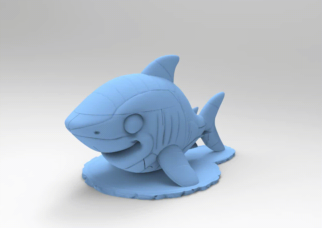 Mô hình lắp ráp 3D Requin (Cá mập) - Tệp in 3D chất lượng