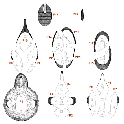 Mô hình lắp ráp 3D Requin (Cá mập) - Tệp in 3D chất lượng