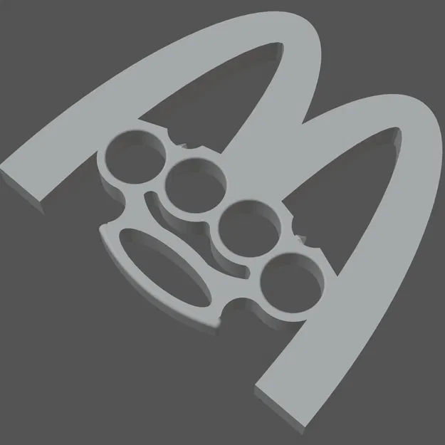 Mô hình trang trí knuckle duster phong cách McDonald's in 3D - Image 3