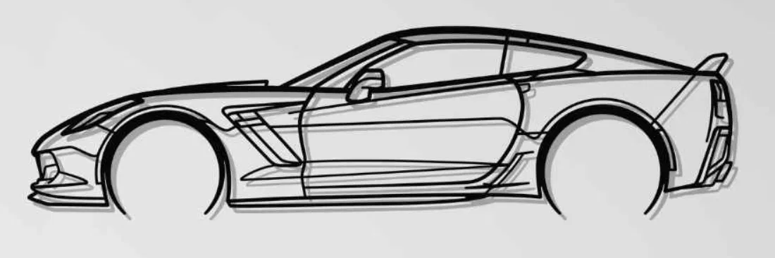 Mô hình trang trí tường Chevrolet Corvette C7 Z06 (Wall Art) - Image 1