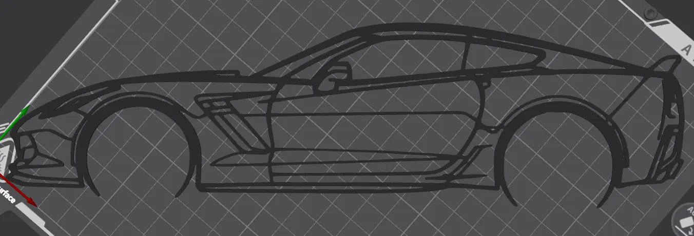 Mô hình trang trí tường Chevrolet Corvette C7 Z06 (Wall Art) - Image 2